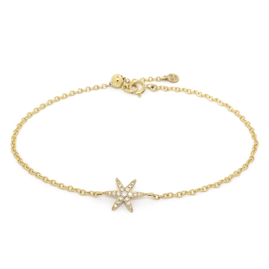 Diamond Pave Star Bracelet for Women - 14K Gold Plated Elegant Star Charm Bracelet | Perfect for Gifts, Parties, and Special Occasions