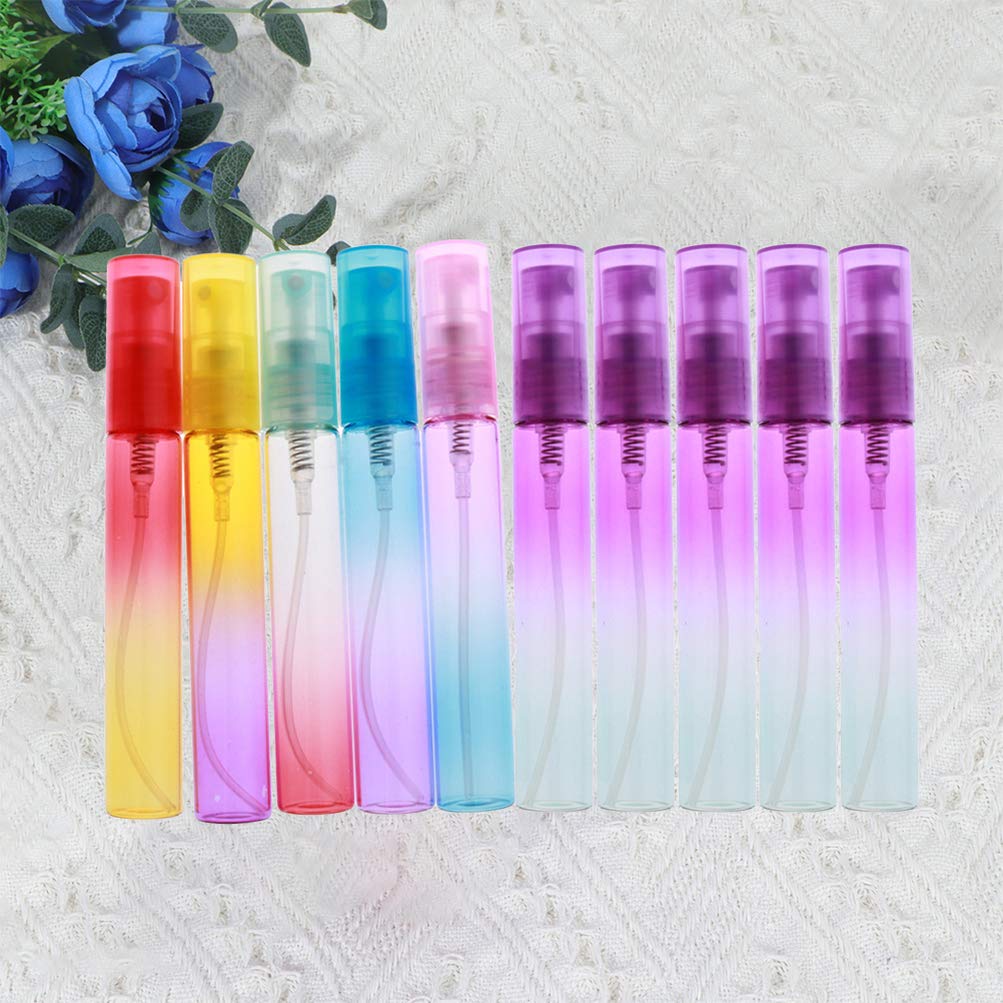 Beaupretty 10-Pack Fine Mist Spray Bottles - Refillable Travel Cosmetic Spray Bottles with Storage Rack for Hair, Face, Skincare & Cleaning Solutions | Perfect for Salon, Home & Travel Use