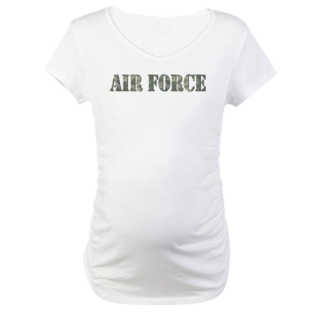 Air Force Camo Maternity T-Shirt - Comfortable Cotton Pregnancy Tee for Military Moms | Perfect for Casual Wear, Baby Showers & Military Family Events