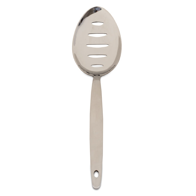 Premium Gray Kunz Slotted Spoon - Professional Kitchen Tool for Cooking, Serving & Straining - Ideal for Chefs, Home Cooks & Food Enthusiasts