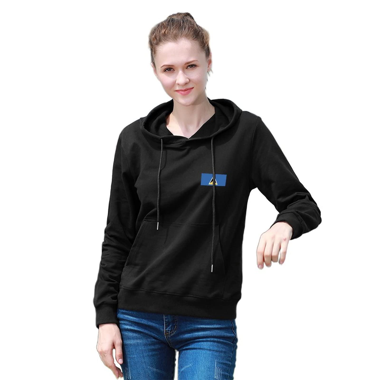 Women's British Flag Hoodie - Cute Funny Sweater for Gaming & Casual Wear | Trendy UK Flag Pullover for Women | Perfect for Everyday Outfits, Cosplay & Gamer Fashion