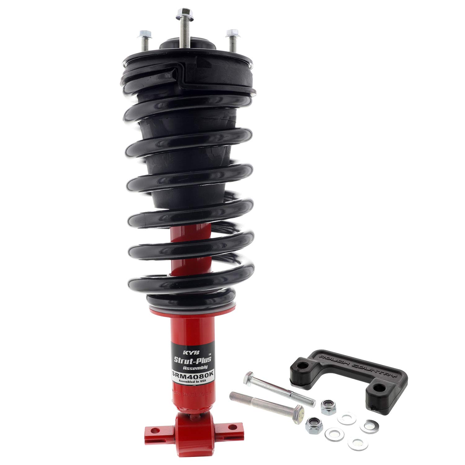 KYB SRM4080K Truck Leveling Kit - Complete Corner Unit with Strut, Mount & Spring for Smooth Ride & Enhanced Stability - Perfect for Off-Roading, Towing & Heavy-Duty Truck Applications
