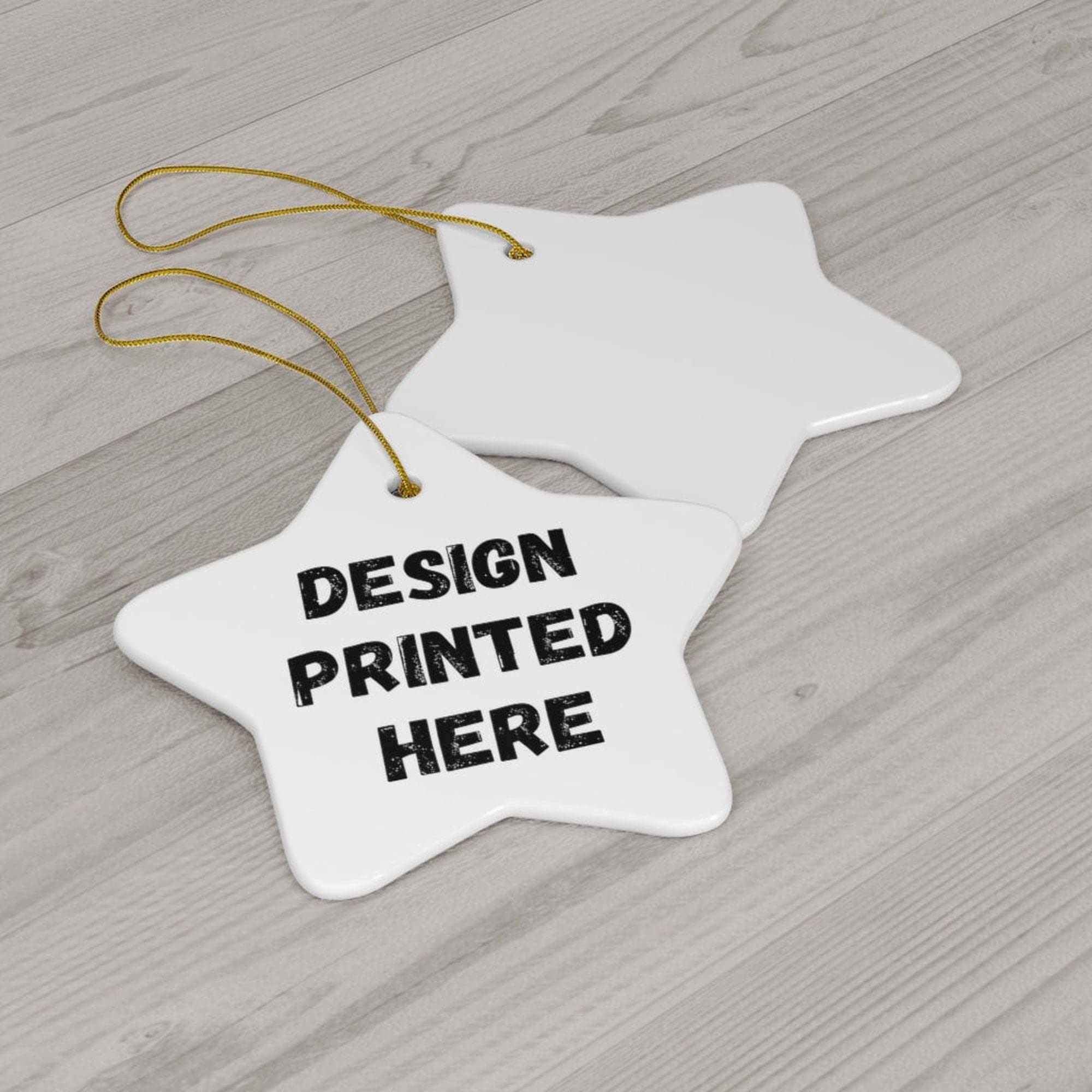 Funny Coffee and Deer Silhouette Christmas Ornament - Best Gift for Mom in 2024 - White Star Tree Decoration for Holiday Home Decor
