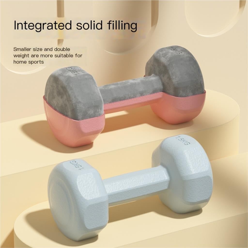 Purple 3kg Small Dumbbells for Women & Men - Home Fitness Kettlebell, Arm Muscle Training, Yoga Weights - Perfect for Home Gym, Strength Training & Yoga Workouts
