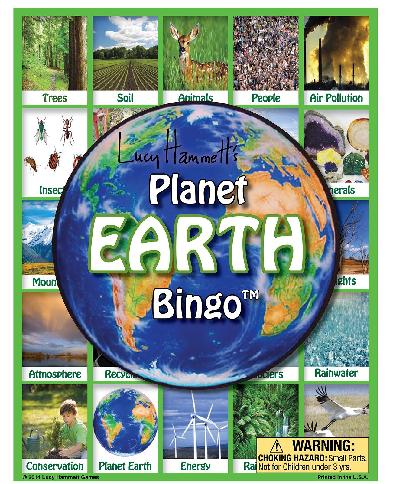 Lucy Hammett Earth Bingo Game - Educational Nature-Themed Bingo for Kids & Adults - Perfect for Classroom Learning, Family Game Nights & Outdoor Activities