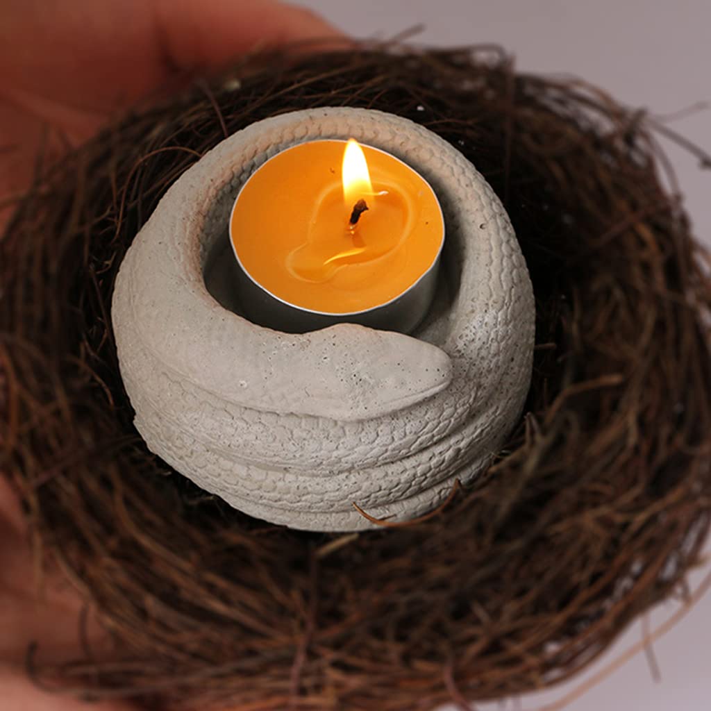 DIY Epoxy Resin Snake-Shaped Silicone Candle Holder Mold - Concrete & Resin Candle Making Kit for Home Decor, Wedding Centerpieces & Craft Projects