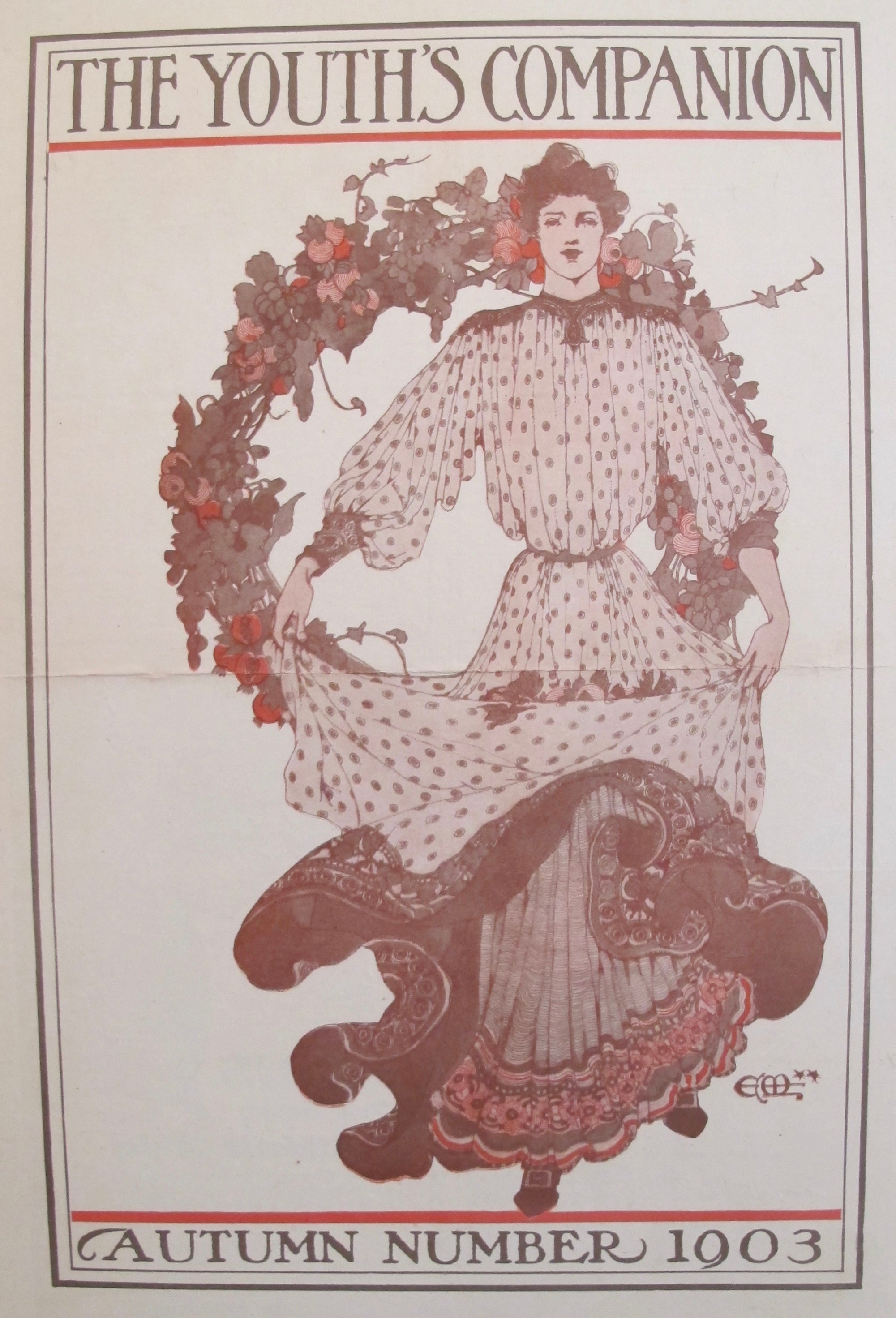1903 The Youth's Companion Magazine Cover - Autumn Edition | Vintage American Collectible | Perfect for Historical Displays & Antique Collections