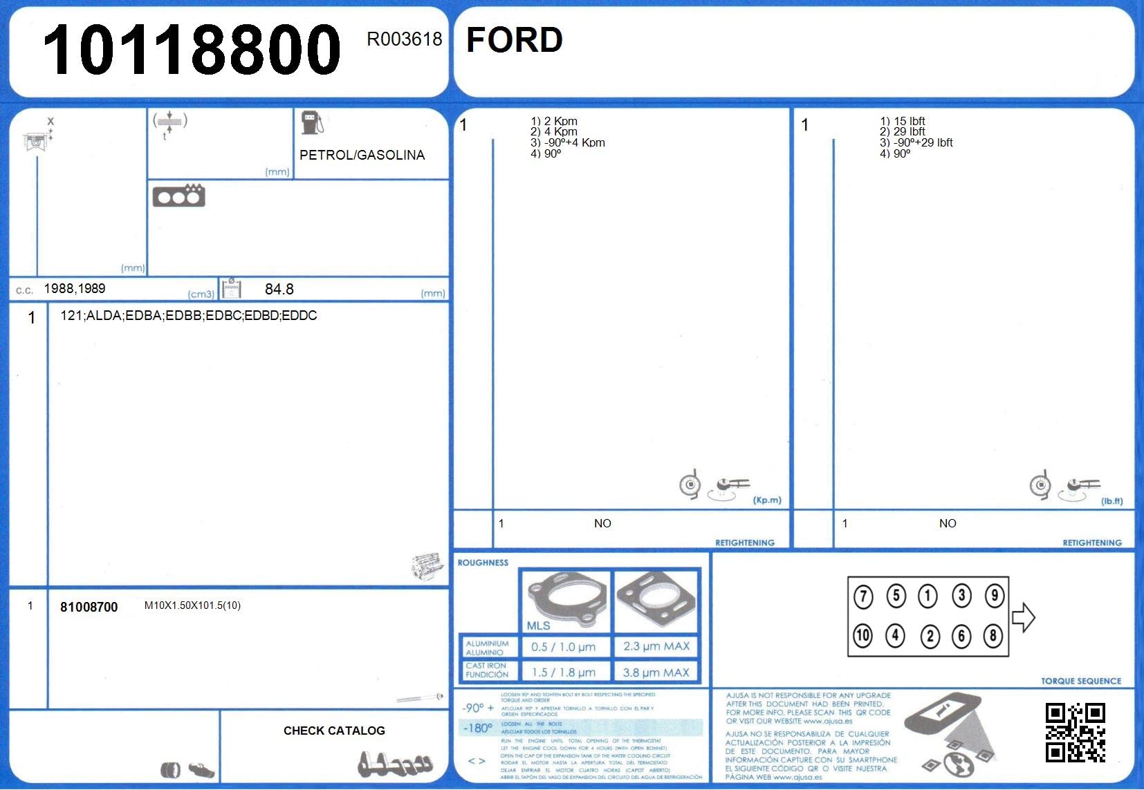 52218400 Cylinder Head Gasket Set - High-Performance Engine Seal Kit for Automotive Repair & Maintenance