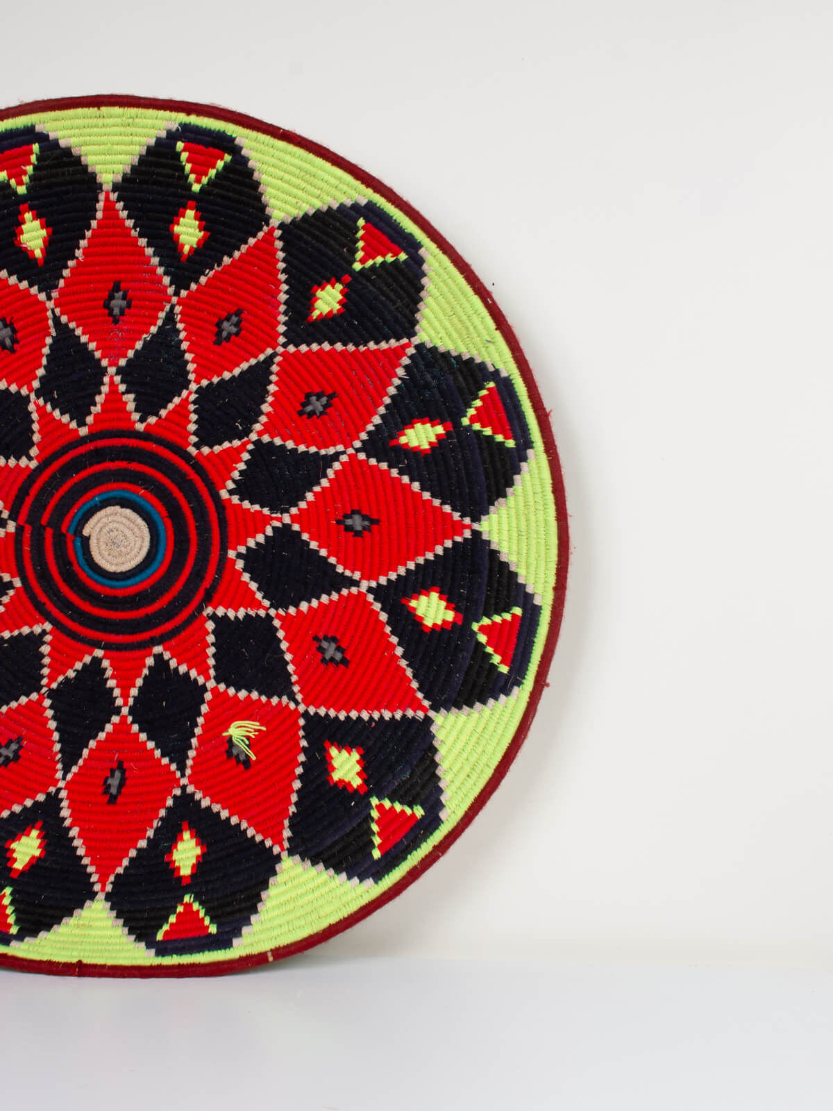 Handmade Moroccan Wool Tray - Decorative Serving Plate No.121 for Home Decor, Dining & Gift Giving - Perfect for Parties, Weddings & Boho Chic Style