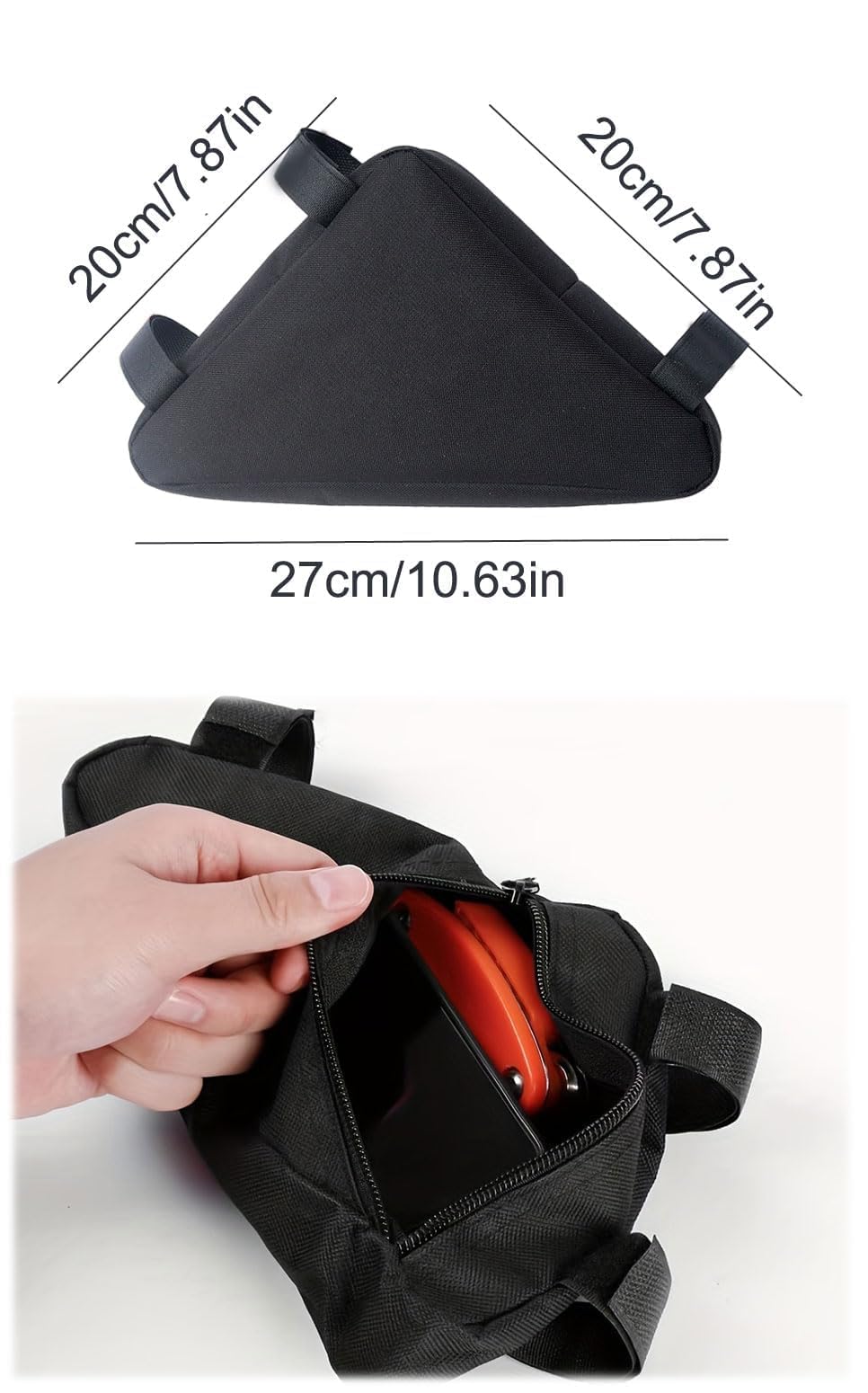 **Waterproof Bike Frame Bag - Durable Bicycle Triangle Storage Pouch for Cycling Accessories - Perfect for Mountain Biking, Commuting & Road Trips**