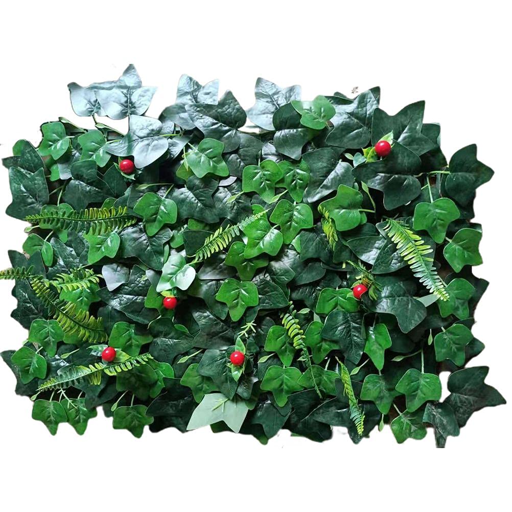 Fymini Artificial Cherry Leaf Plant Wall - Realistic Simulation Greenery Decor for Indoor & Outdoor Spaces - Perfect for Home, Office, Lobby, and Wedding Backdrop Decoration