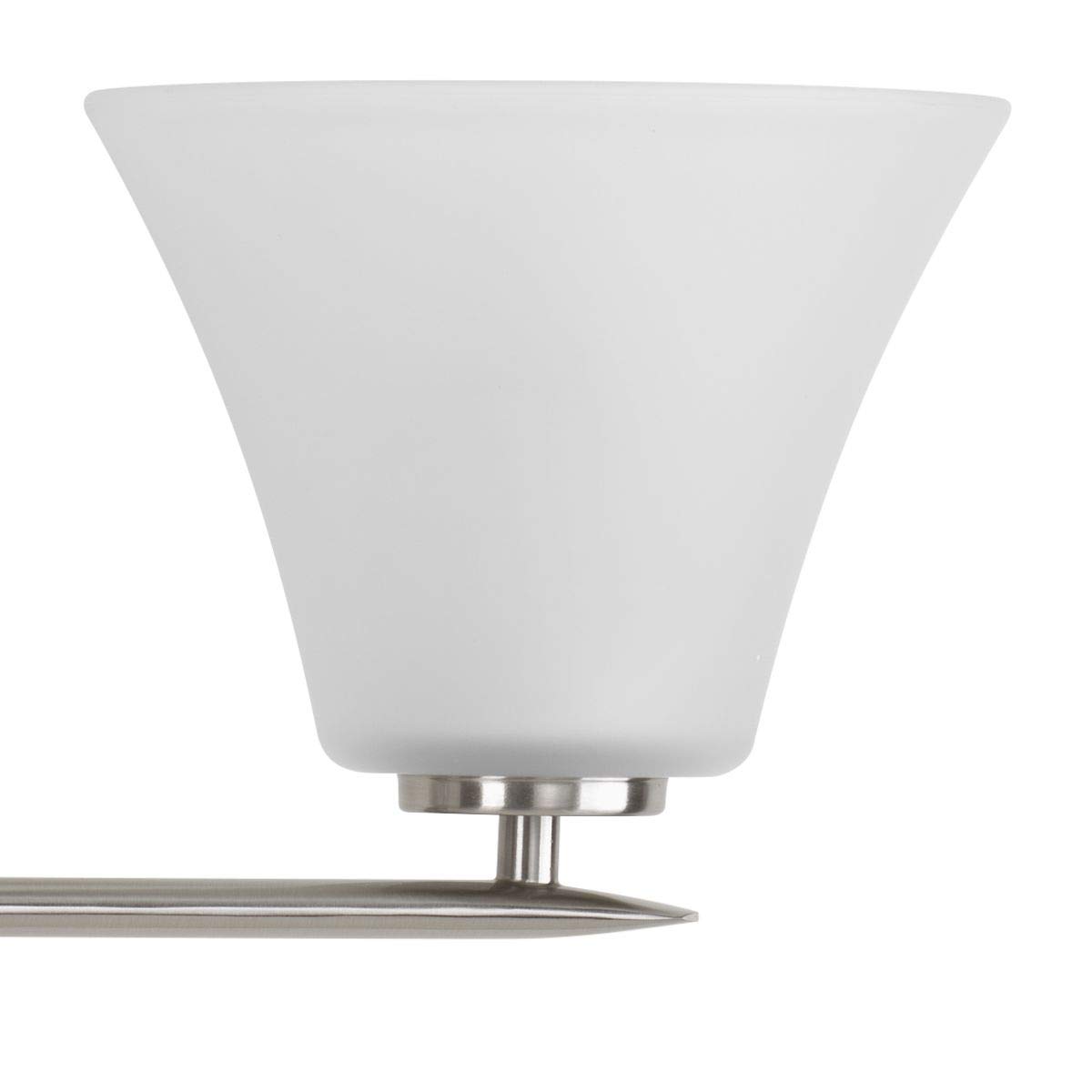Progress Lighting P4621-09 Bravo Collection 3-Light Chandelier in Brushed Nickel - Elegant Dining Room & Bedroom Ceiling Fixture for Modern Home Decor