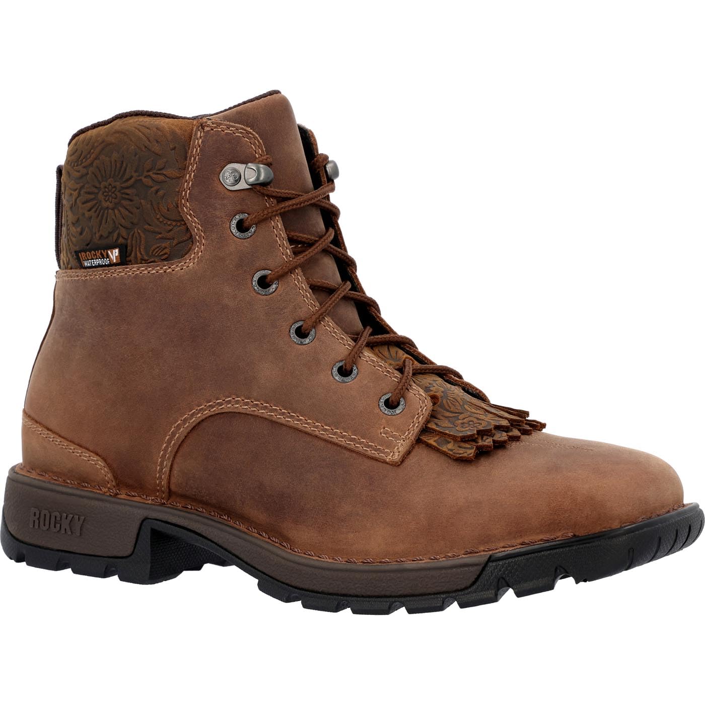 ROCKY Legacy 32 Women's Composite Toe Western Boots - Comfortable Work Boots for Women, Safety Toe, Cowgirl Boots, Size 6.5 Medium, Coffee Brown - Perfect for Ranch Work, Horseback Riding & Outdoor Activities
