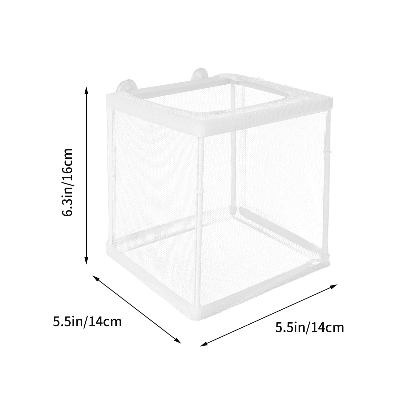 TEHAUX 1-Piece Fish Breeding Box with Net - Transparent Nursery Tank for Baby Fish, Aquarium Incubator with Water Dripping System - Ideal for Fish Tank Breeding, Fry Protection & Safe Environment (White) - Perfect for Home Aquariums, Fish Farms & Aquatic Hobbyists