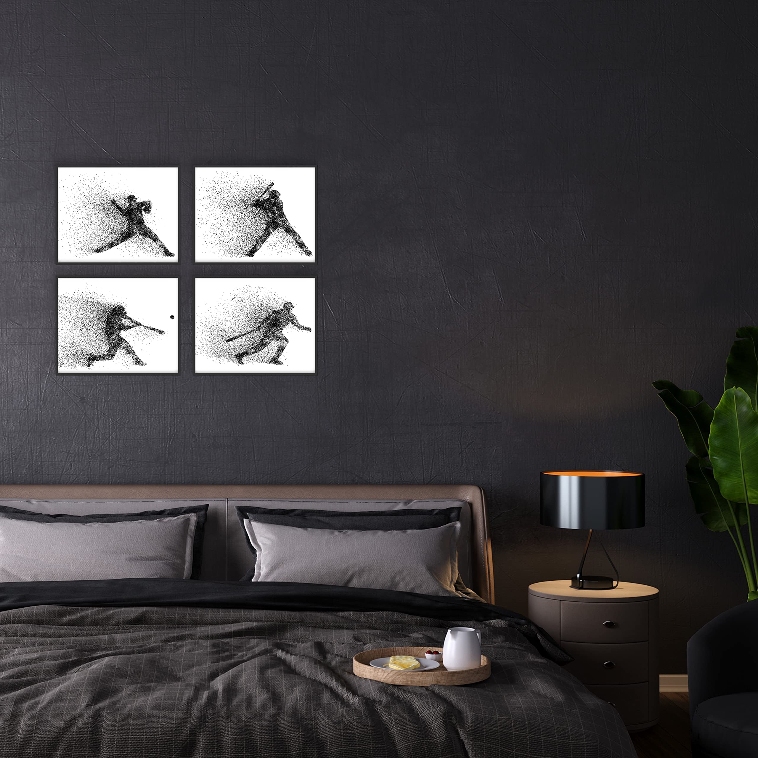 Summit Designs Baseball Wall Art Prints - Set of 4 (8x10) Unframed Baseball Posters for Men, Kids & Teens - Perfect for Bedroom, Man Cave & Boys Room Decor - Sports Themed Home Decor for Baseball Fans & Gift Ideas