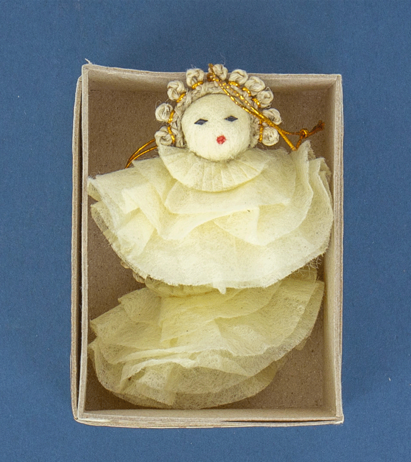 Set of 2 Gloria Angel Christmas Tree Ornaments in Gift Box - Handcrafted AfroArt Decor for Holiday, Home & Party Decoration
