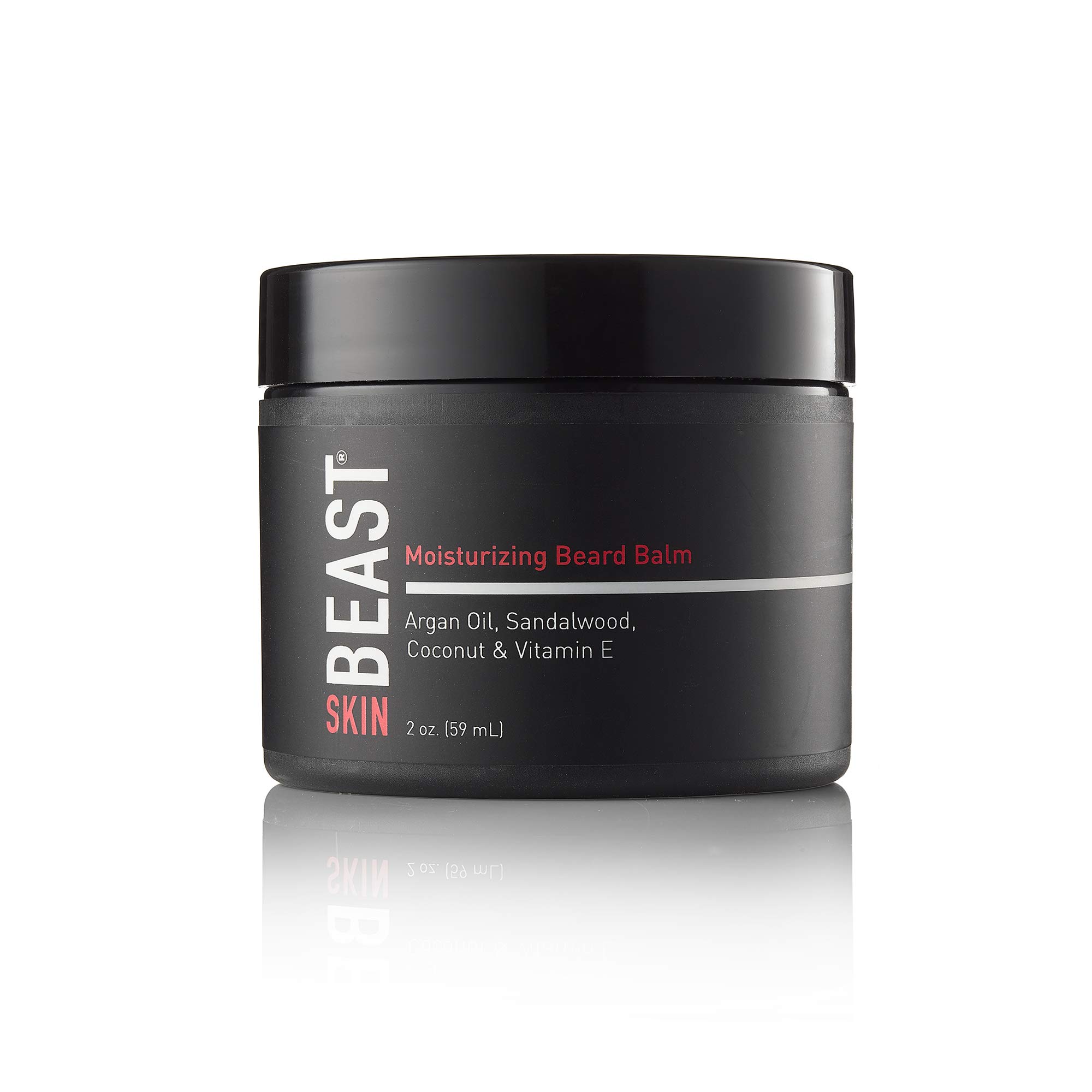 Premium Beard Balm for Men - Hydrating Leave-in Conditioner with Argan Oil, Sandalwood & Vitamin E - Natural Jojoba, Coconut & Essential Oils - Softens & Tames Facial Hair - Perfect for Daily Grooming & Styling