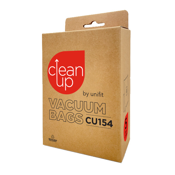 Unifit CleanUp Bag CU154 - Durable Trash Bags for Home, Office & Outdoor Use - Heavy Duty Garbage Bags for Waste Disposal & Cleaning