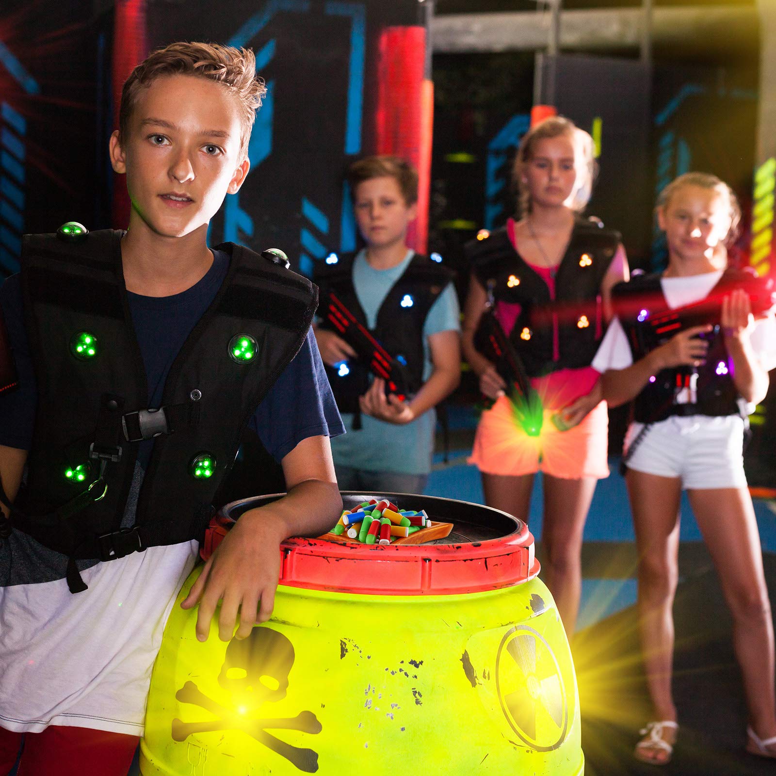 80-Piece Mixed Color Glow in The Dark Rubber Toy Gun Bullets - Compatible with M1911, C96 & 45 ACP Toy Guns - Perfect for Nerf Battles, Target Practice & Nighttime Play