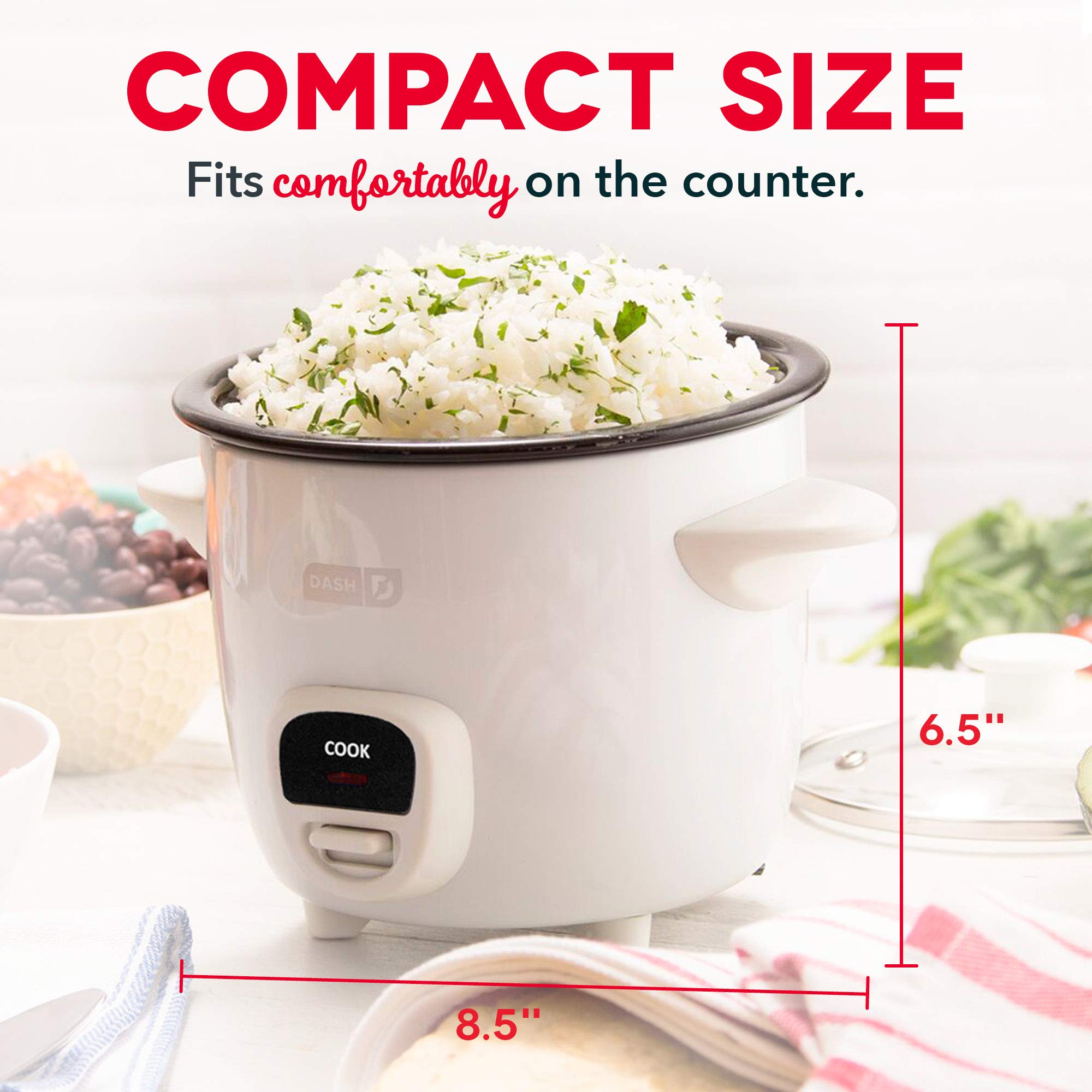 DASH Mini Rice Cooker & Waffle Maker Combo - 2-in-1 Small Kitchen Appliances for Rice, Oatmeal & Waffles | Perfect for Dorms, Apartments & Small Spaces | Compact & Portable Cooking Solution