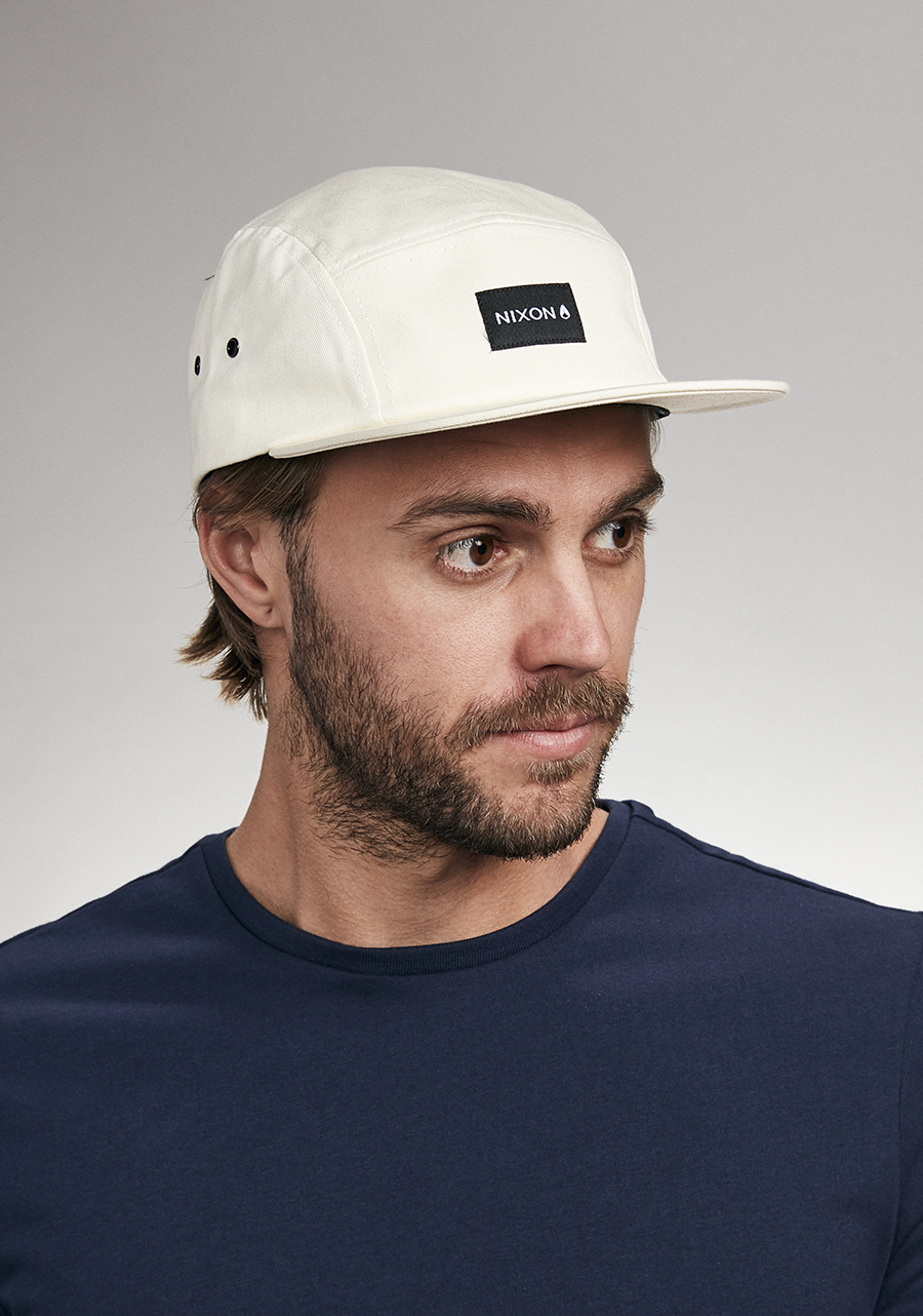 Mikey 5 Panel Hat - Off White Snapback Cap for Men & Women | Perfect for Streetwear, Skateboarding & Outdoor Activities