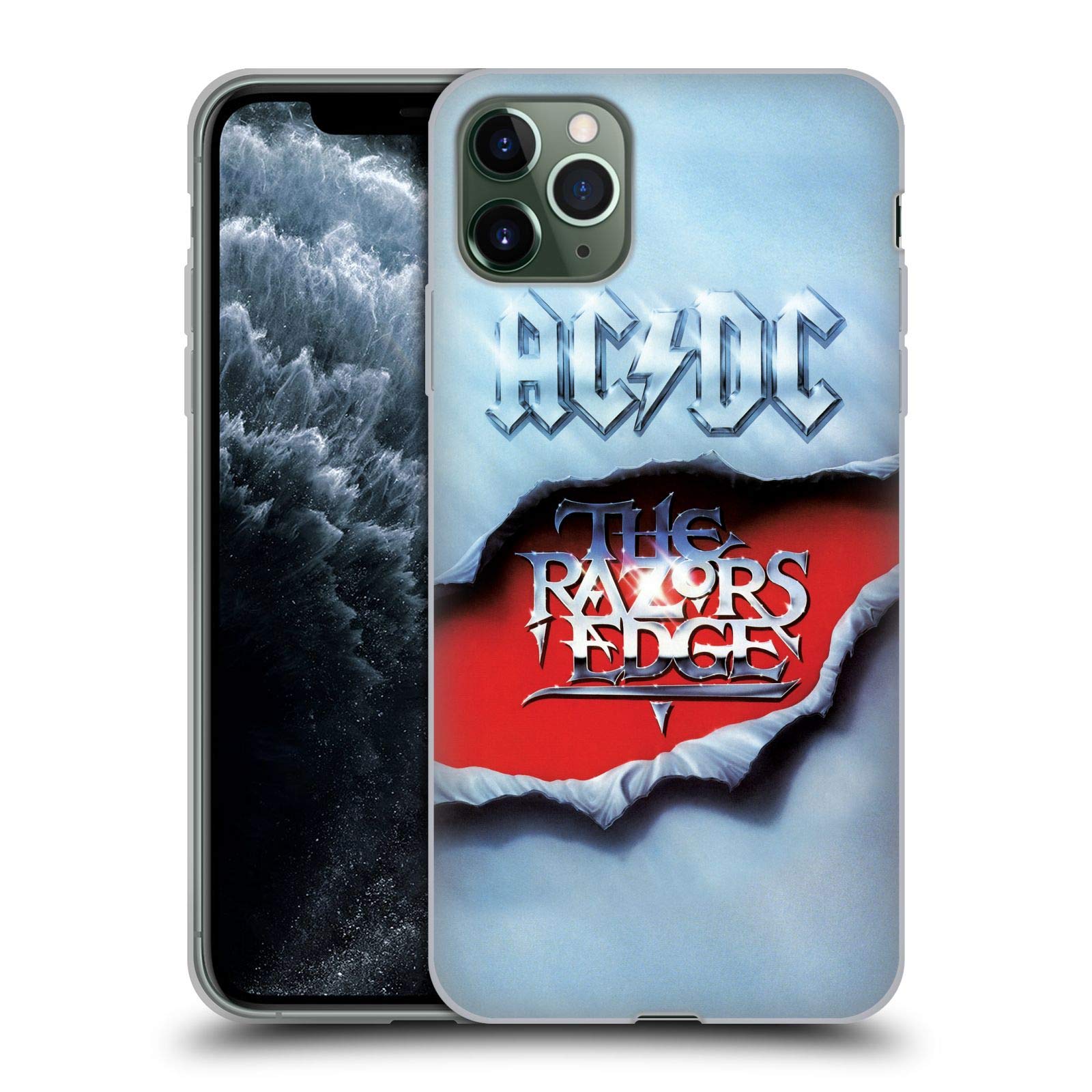 Officially Licensed AC/DC The Razors Edge Album Art Soft Gel Case for iPhone 11 Pro Max - Rock Music Fan Accessory & Protective Phone Cover for Concerts, Daily Use