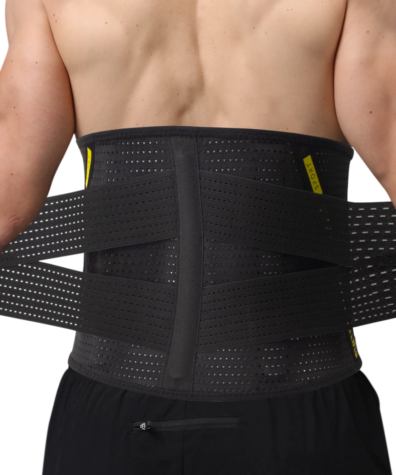 BERTER Adjustable Lower Back Brace for Pain Relief - Lumbar Support Belt for Herniated Disc, Sciatica & Scoliosis - Breathable Design for Men & Women (Medium, Black) - Ideal for Office Work, Driving & Post-Surgery Recovery