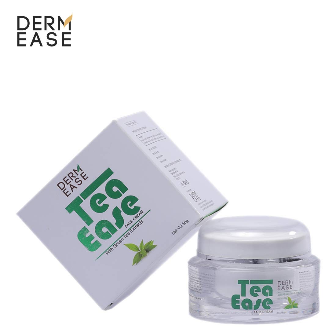 Derm Ease Tea Ease Face Cream SPF 30/PA++ with Green Tea & Lemon Extract - Oil Control & Acne Treatment for Oily Skin - Pack of 2 (50g Each) - Daily Sun Protection & Skincare Routine