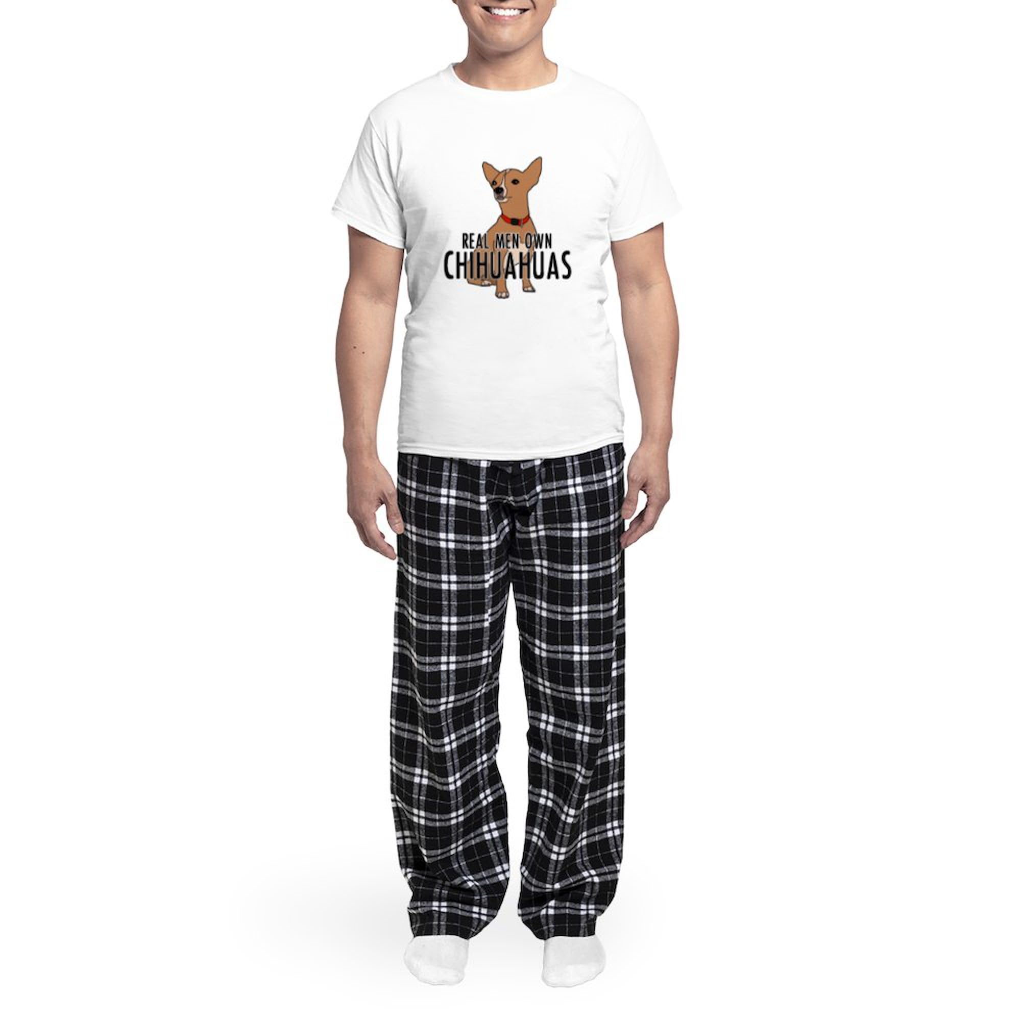 Real Men Own Chihuahuas Men's Lightweight Pajama Set - Comfortable Sleepwear for Dog Lovers | Cozy Lounge & Sleep Pajamas for Men