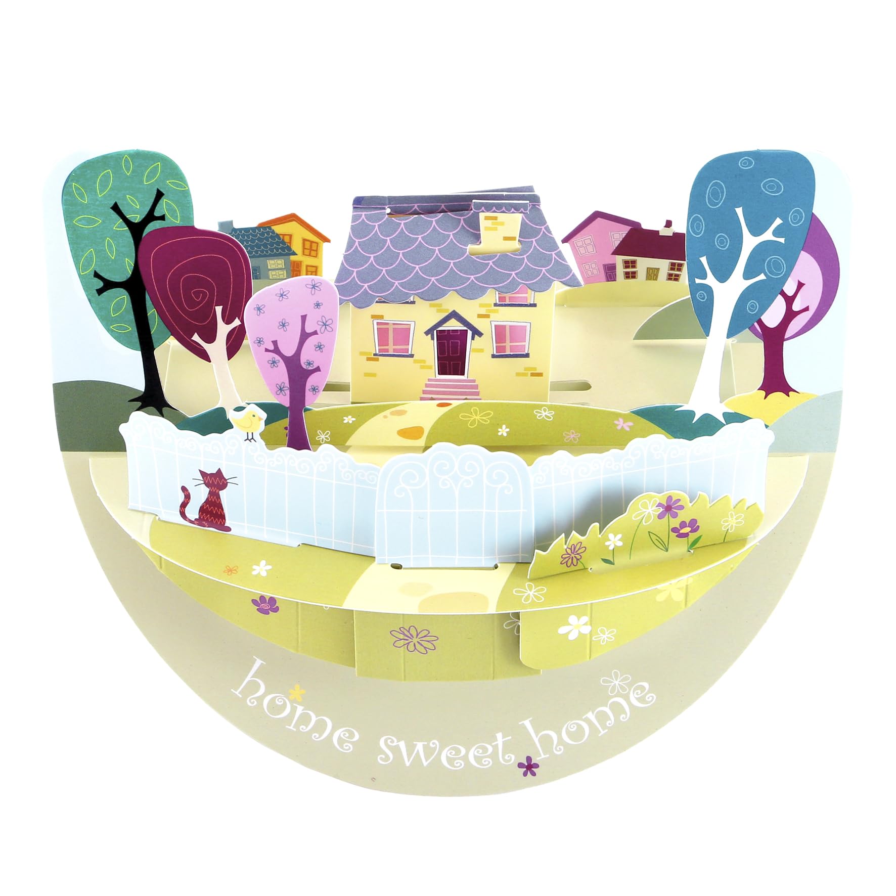 SANTORO Popnrock 3D Pop Up Greeting Card - Home Sweet Home - Housewarming Gift for New Home, Moving, Family | Good Luck & Congratulations Card | Perfect for Housewarming Parties & New Home Celebrations