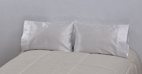 Silky Satin Pillowcase Set of 2 - Queen Size, Wrinkle-Resistant for Hair & Skin Care