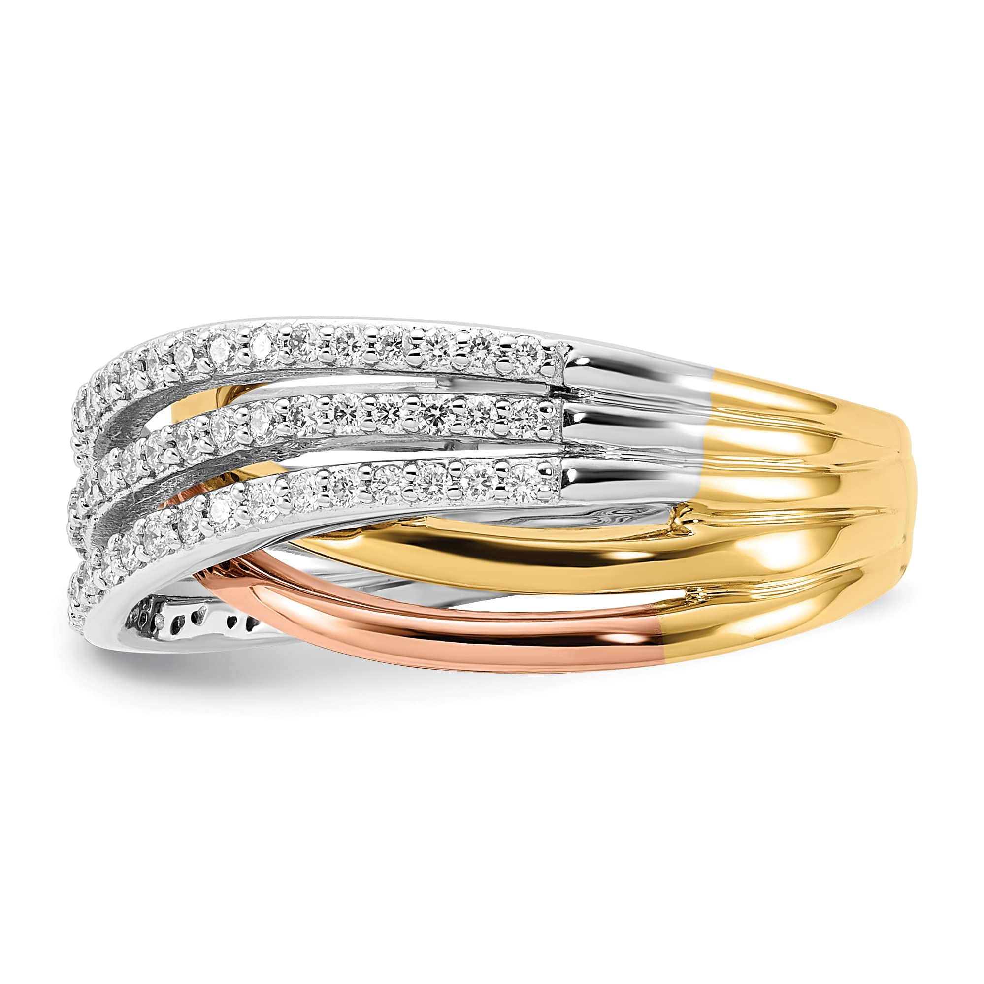 14K White/Yellow/Rose Gold Diamond Ring for Women - Elegant Solitaire Engagement & Wedding Band - Perfect for Proposals, Anniversaries & Special Occasions