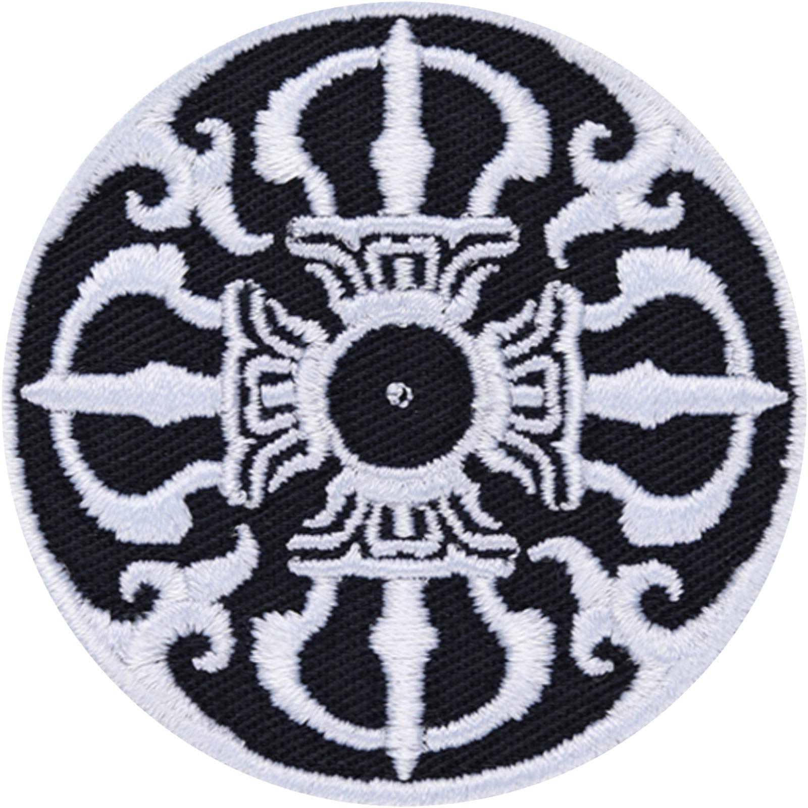 Mandala Embroidered Iron On Patches for Bikers & Spiritual Enthusiasts | Sew On or Iron On Applique for Jackets, Jeans, Bags | Hindu & Buddhist Cultural Art Design (2.16x2.16 Inch) - Perfect for Motorcycle Gear, Denim Jackets & Spiritual Decor