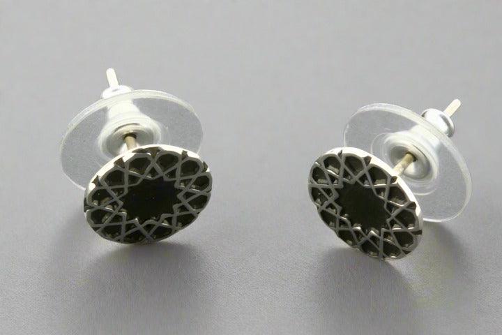 Intricate Mandala Stud Earrings - Sterling Silver Jewelry for Women - Perfect for Yoga, Meditation & Boho Fashion