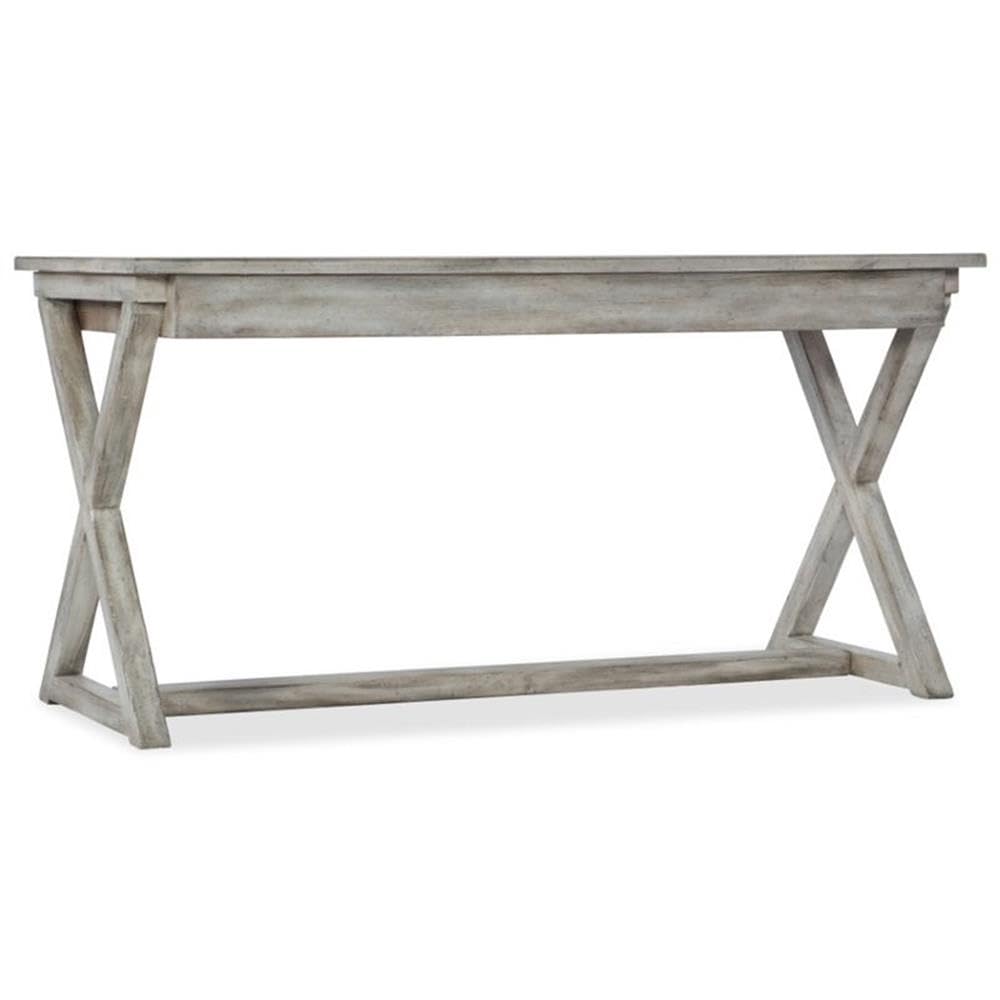 Hooker Furniture Melange Dixon Computer Desk in Distressed Light Gray - Modern Home Office Desk for Work & Study - Perfect for Remote Work, Gaming & Small Spaces