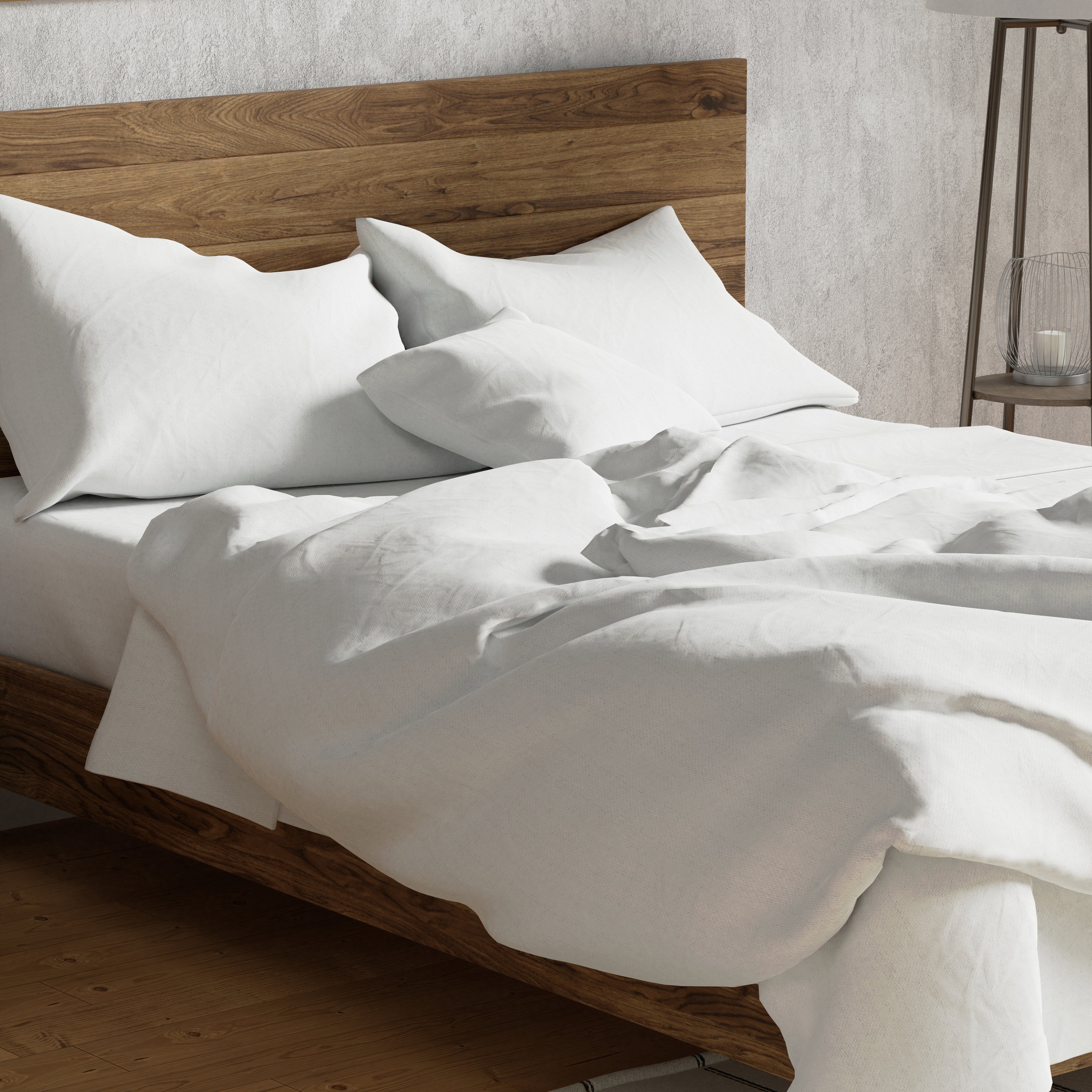 Delilah Home 100% Organic Cotton Fitted Sheet - Queen Size, Deep Pocket, Soft & Breathable - Perfect for Allergy Relief & Eco-Friendly Bedroom Decor