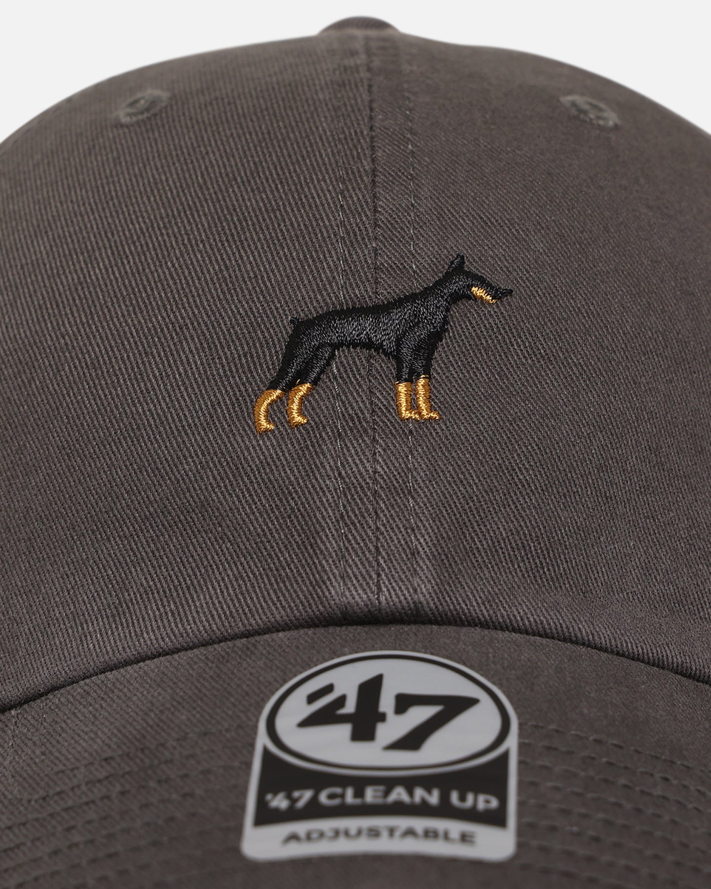 47 Brand Dobermann 'Dog Collection' Adjustable Strapback Hat - Charcoal Gray Snapback Cap for Men & Women - Perfect for Dog Lovers, Outdoor Activities and Casual Wear