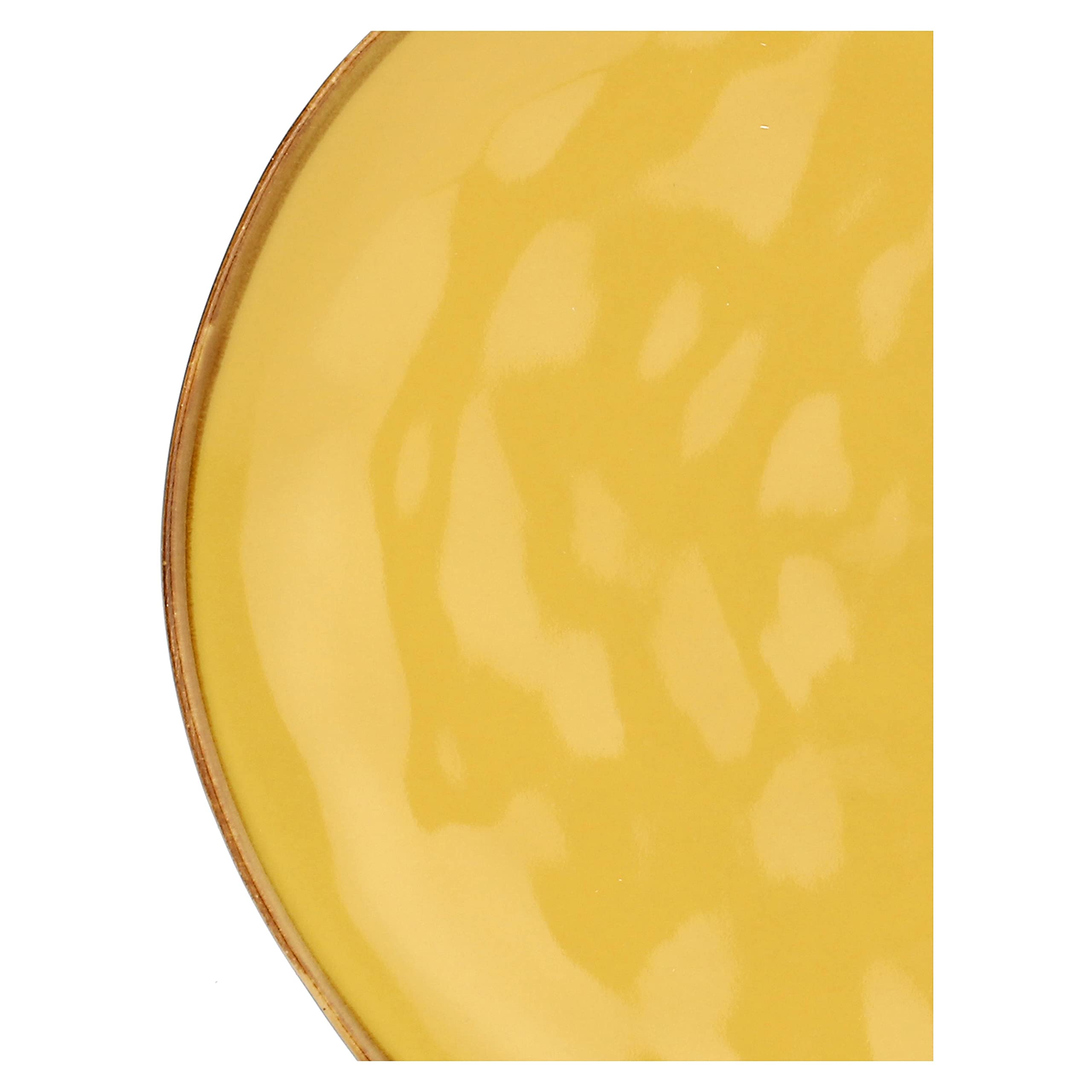 Rose & Tulipani - Handcrafted Ceramic Fruit Plate in Ocher | Elegant Tableware for Dining & Home Decor