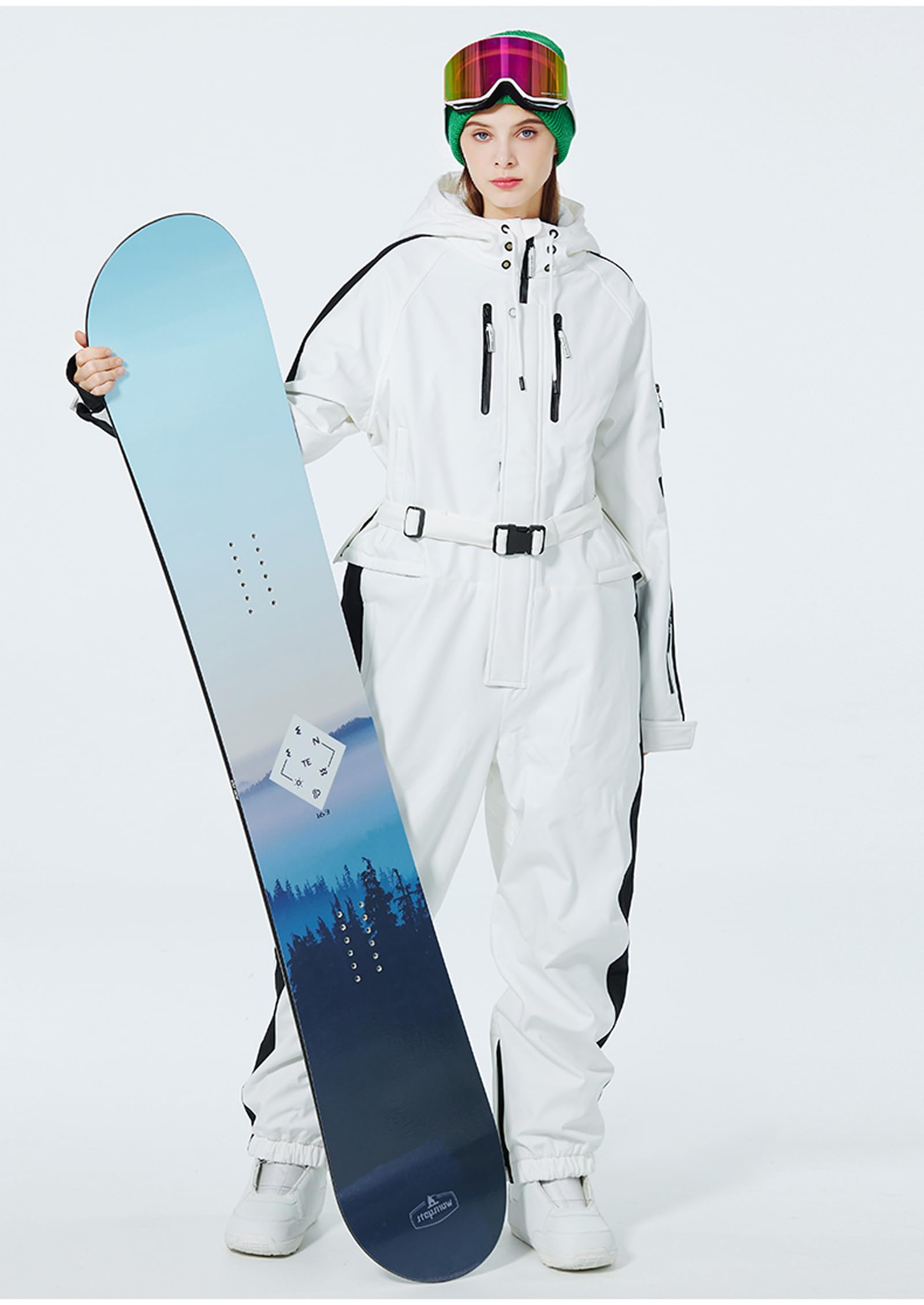 Women's Windproof Waterproof Ski Suit - Thermal One Piece Snowsuit for Winter Sports & Outdoor Activities | Perfect for Skiing, Snowboarding & Cold Weather Adventures