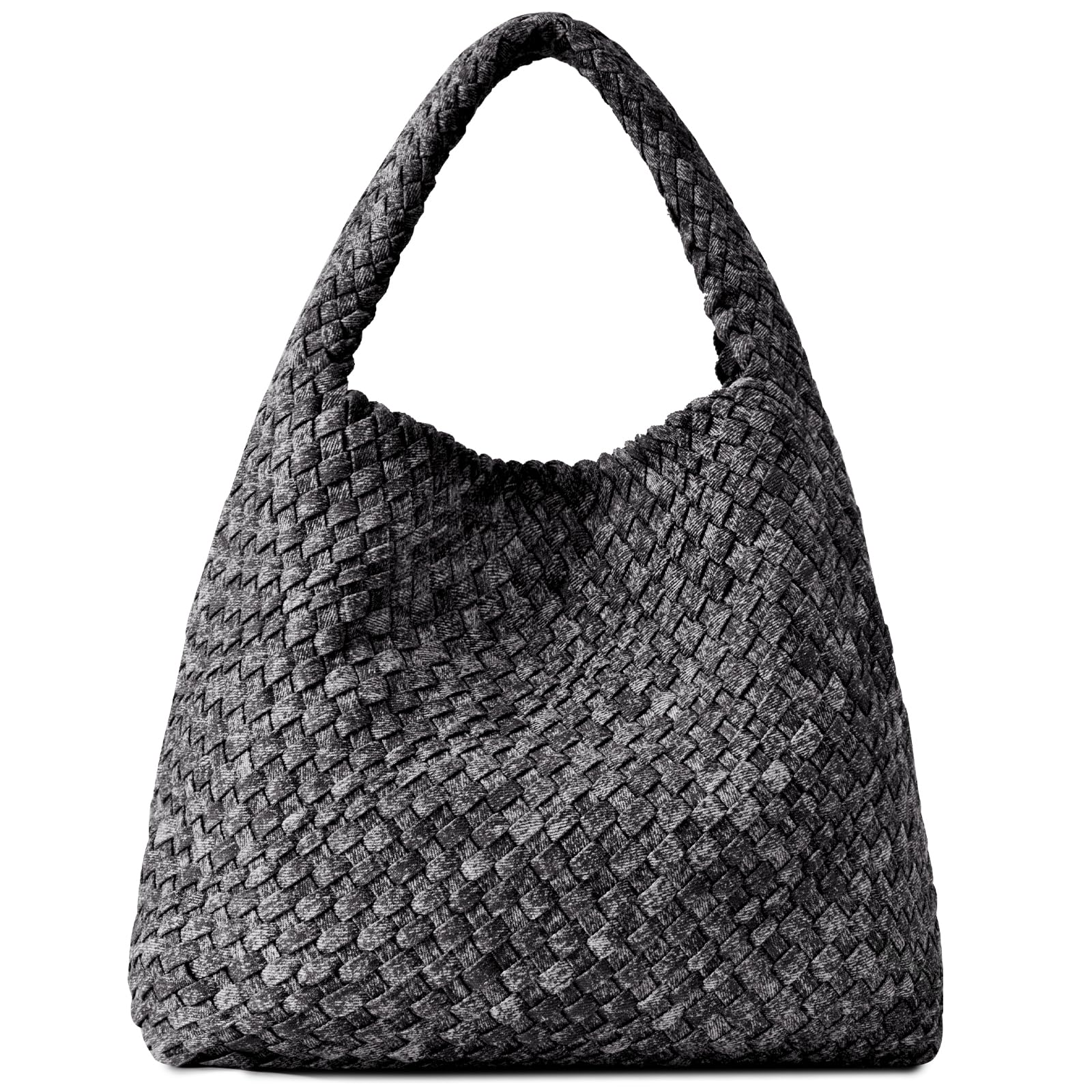 Eco-Friendly Woven Vegan Leather Tote Bag for Women - Stylish Shoulder & Top-Handle Handbag Purse - Perfect for Work, Travel, Shopping & Daily Use