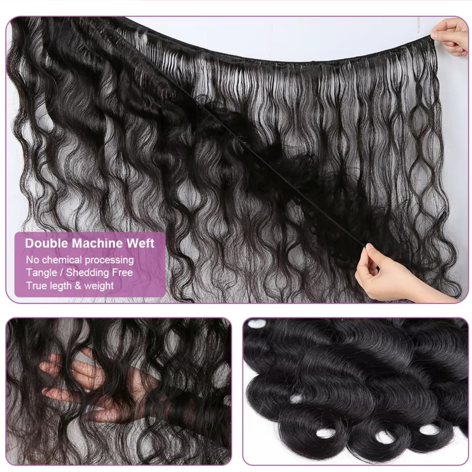 12 Pack 100% Unprocessed Brazilian Virgin Human Hair Bundles - 20 22 24 26 Inch Body Wave & Curly Hair Extensions for Black Women (Natural Color) | Perfect for Daily Styling, Special Occasions & Salon Use