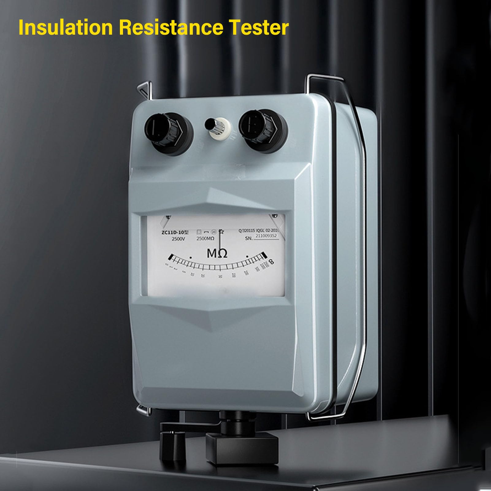 Hilitand 2500V Megohmmeter Insulation Tester with Aluminum Case & Hand Crank - Perfect for Motor Repair, Electrical Power Engineering & Equipment Maintenance | Durable Testing Tool for Electricians & Industrial Use