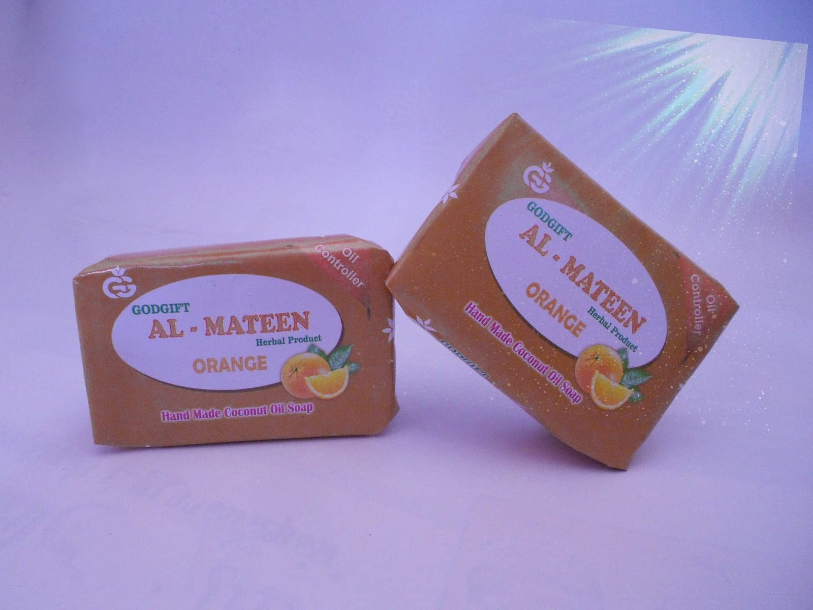 AL MATEEN Coconut Oil & Orange Soap - Natural Moisturizing Bar for Dry Skin, Handmade with Organic Ingredients - Perfect for Daily Cleansing, Aromatherapy & Relaxation