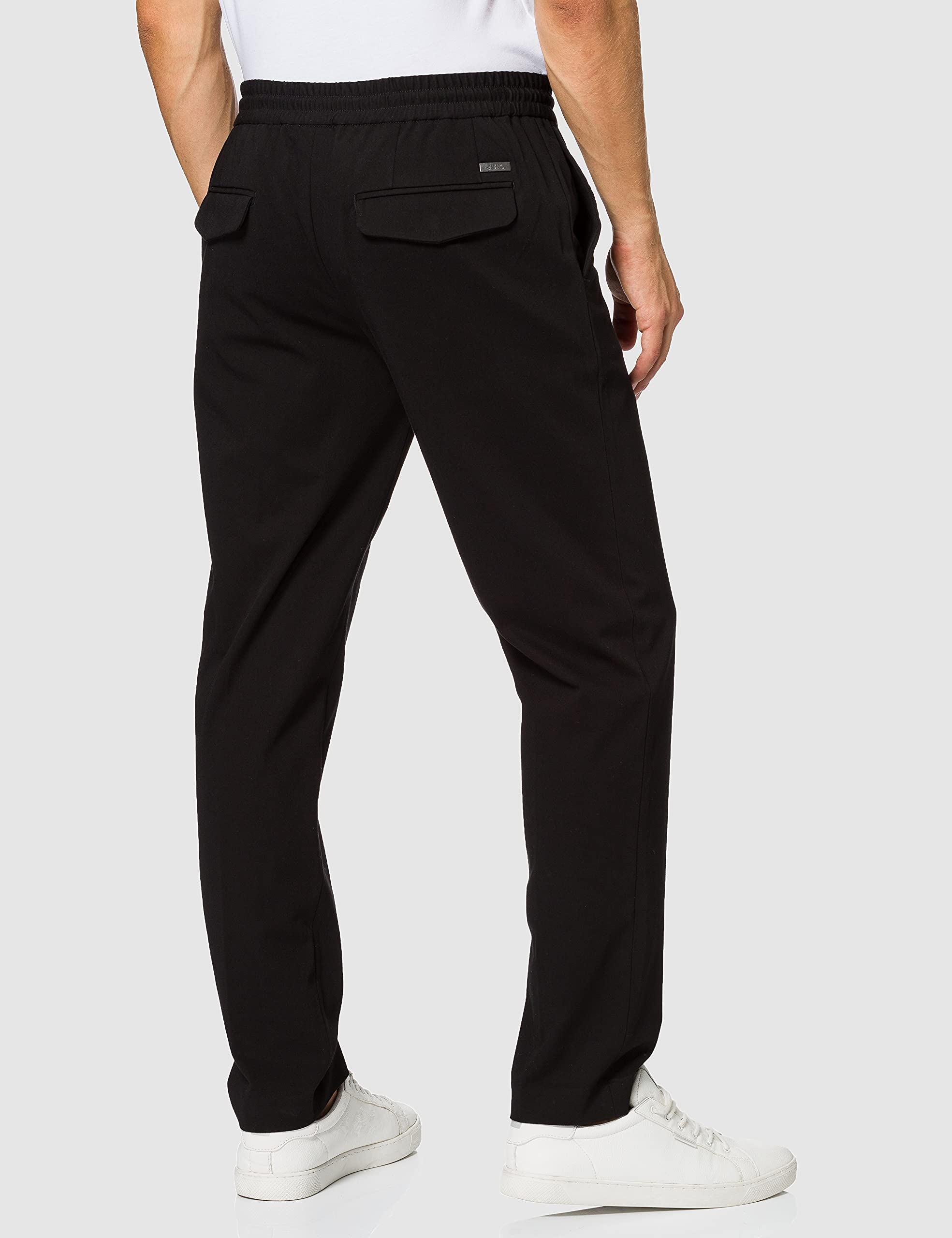 Armani Exchange Men's Bi-Stretch Rayon Polyester Twill Drawstring Pants - Comfortable Casual & Business Travel Trousers for Work & Weekend Wear