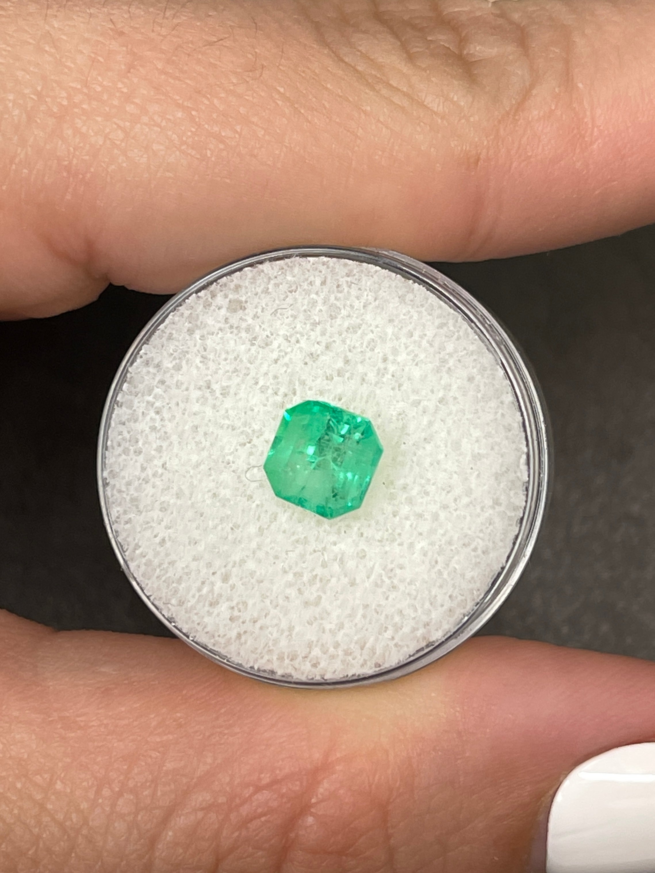 1.70 Carat Natural Colombian Emerald - Asscher Cut Square Loose Gemstone for Fine Jewelry, Engagement Rings & Custom Designs