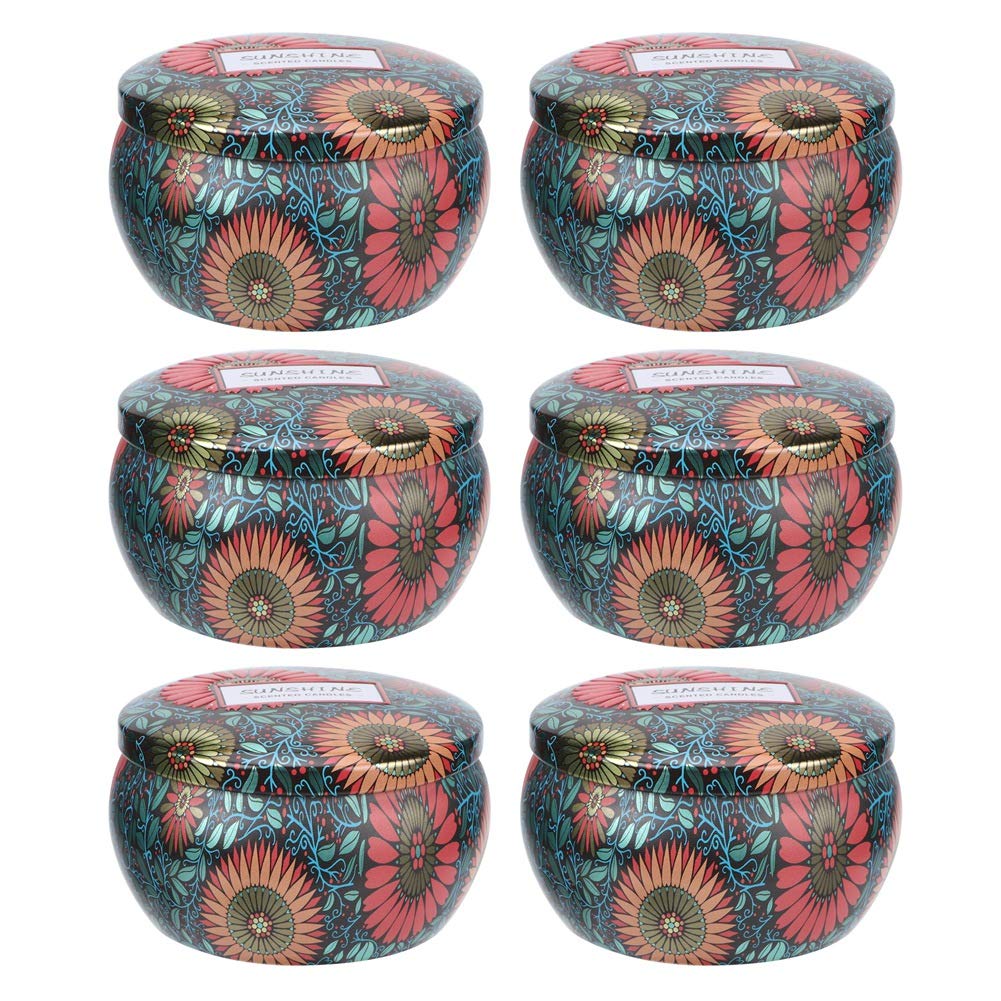 TOPINCN 6-Pack Aromatherapy Soy Wax Candles - Lavender Vanilla Stress Relief Scented Candles for Relaxation, Home Decor, Wedding & Party Gifts | Perfect for Meditation, Spa Nights & Romantic Ambiance