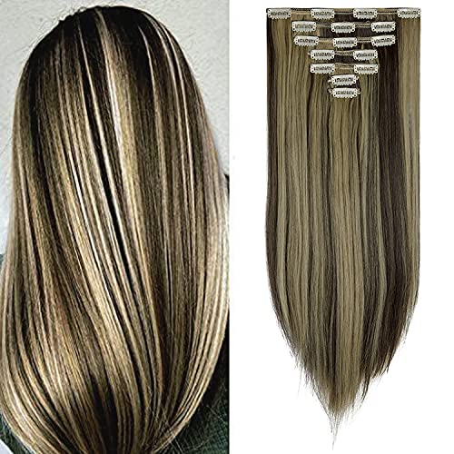 Dark Brown Mix Ash Blonde