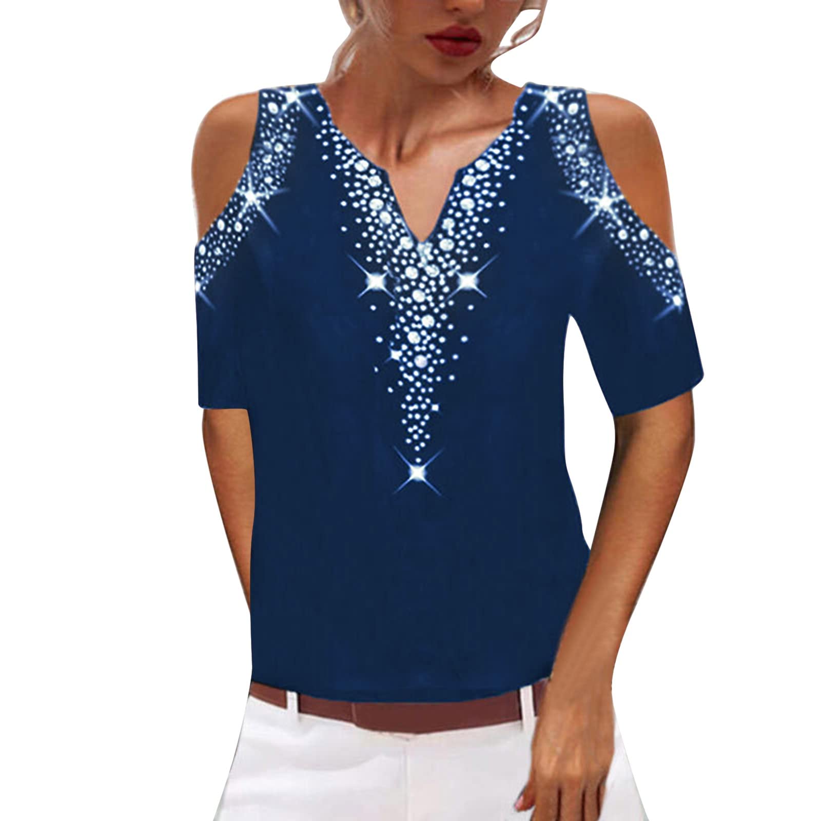 2022 Women's Fashion Tank Tops - Breathable Workout Blouses, Off Shoulder T-Shirts & Summer Tunic Tops for Casual Wear, Gym & Beach Outfits