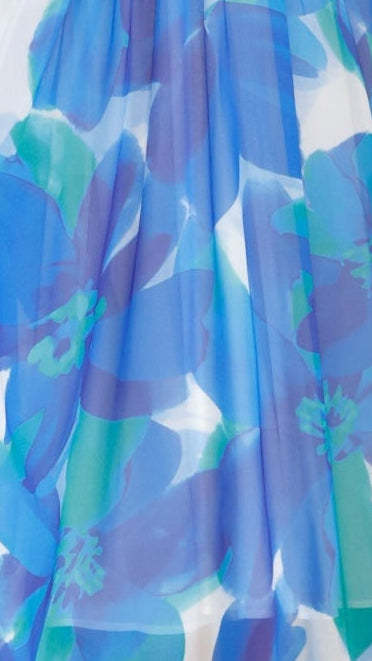 Ilah Maxi Dress for Women - Flowy Blue & Green Boho Summer Dress - Perfect for Beach, Vacation & Casual Outings