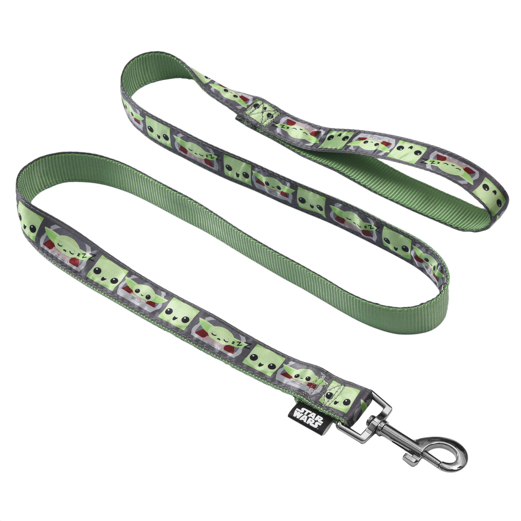 **Star Wars The Mandalorian Baby Yoda Dog Leash - 6ft Green Nylon Pet Leash for Small Medium Large Dogs | Adjustable & Durable | Perfect for Walking, Hiking & Outdoor Adventures**